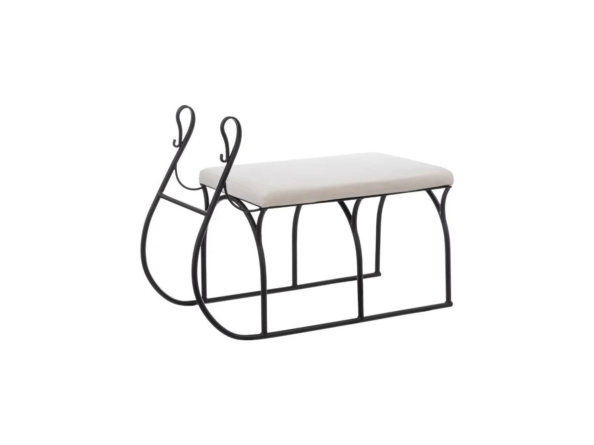 Banquette de Noël Fer Noir L80 x l60 x H40 cm – FÉÉRIC CHRISTMAS
