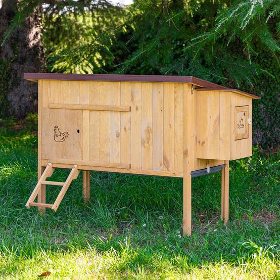 Poulailler hen house en pin nordique marron L.162xP.100xH.110 cm modèle 30 - Ferplast - Image 3