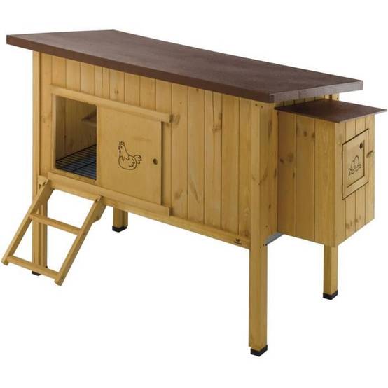 Poulailler hen house en pin nordique marron L.162xP.100xH.110 cm modèle 30 - Ferplast - Image 6