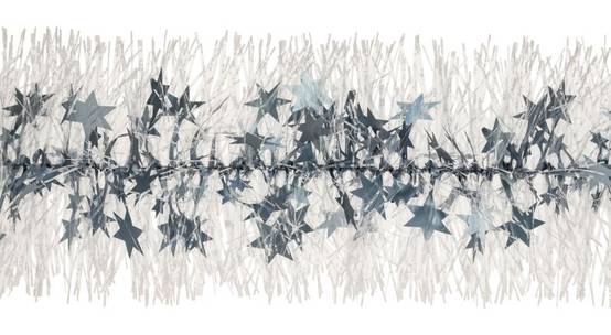 Weiste - Guirlande étoiles bleu clair et brins givrés L.200 x Ø.10 cm
