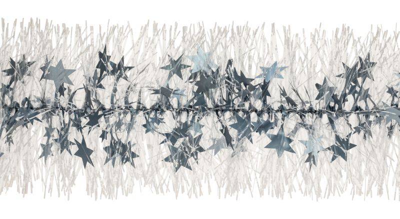 Weiste - Guirlande étoiles bleu clair et brins givrés L.200 x Ø.10 cm