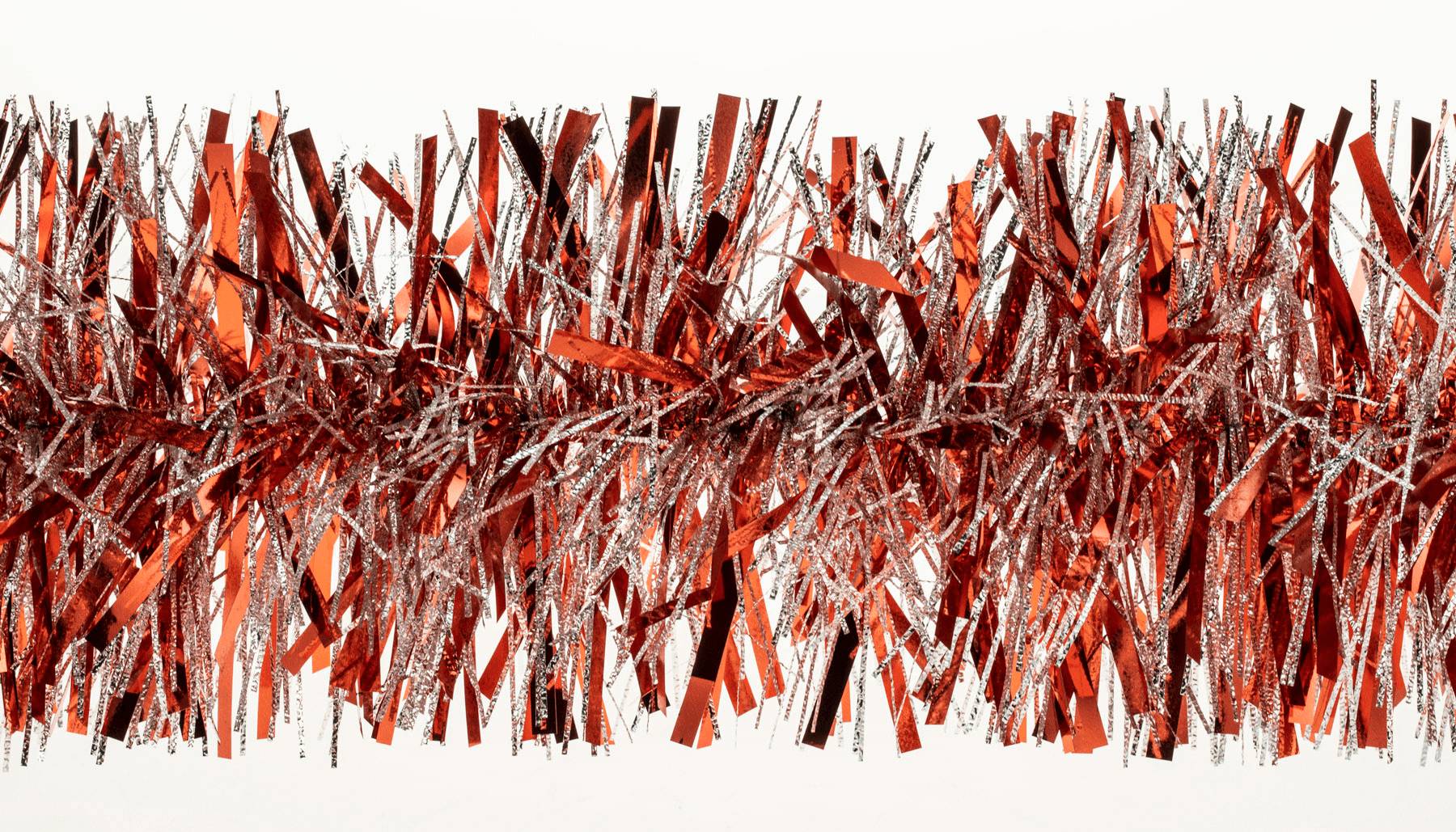 Weiste - Weiste - Guirlande Rouge brique argent embossée L.200 x Ø.12 cm