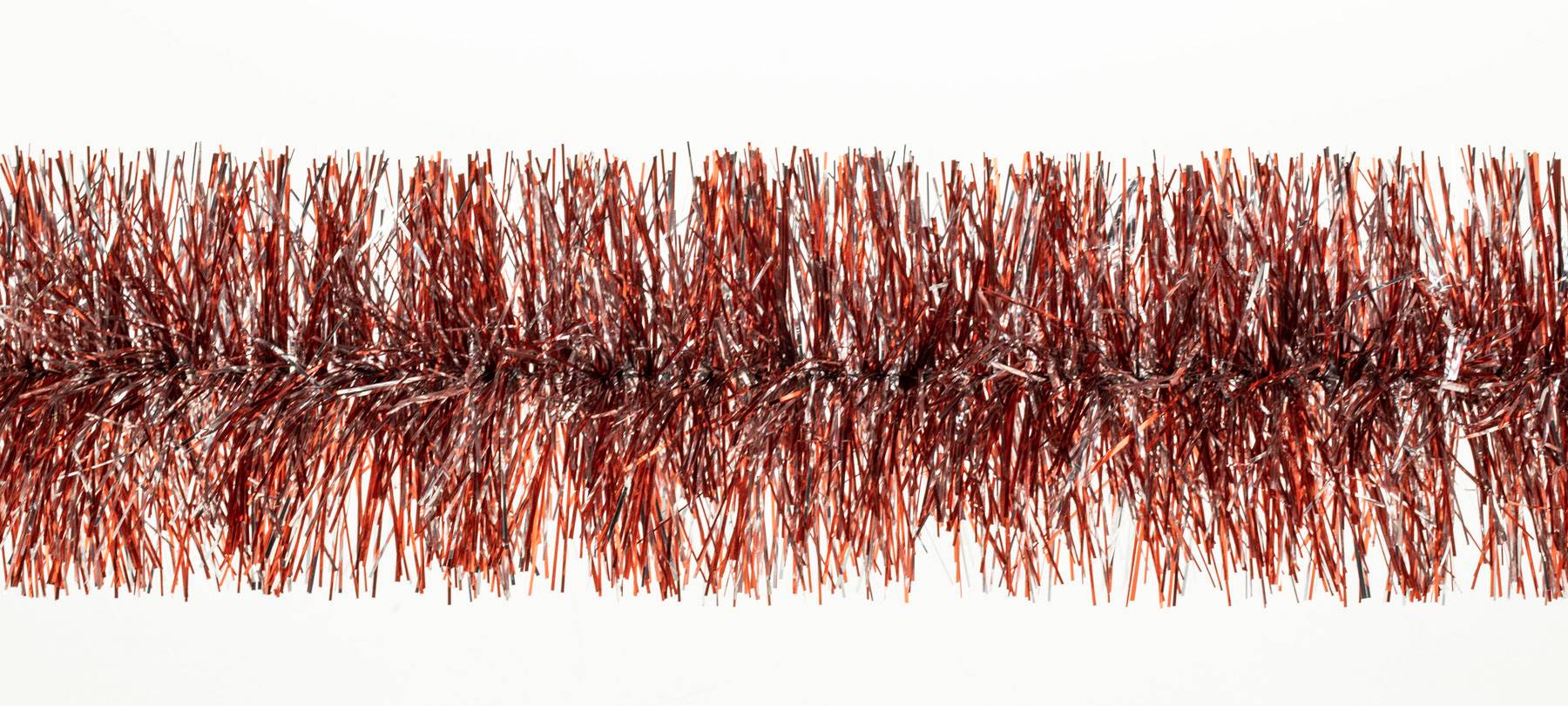 Weber - Guirlande scintillante rouge brique argentée L.200 x Ø.7,5 cm