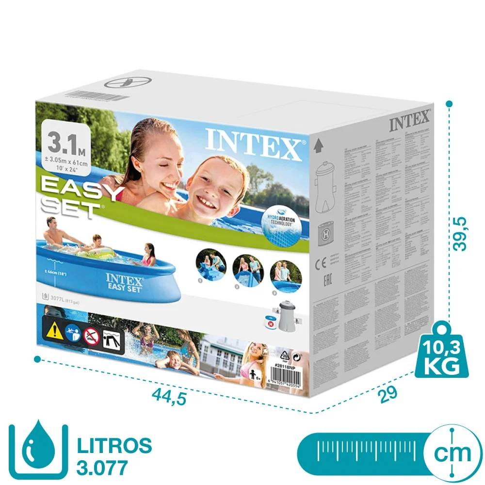 Intex - Piscina inflable Easy Set PVC azul 305 x 61 cm 28118NP - INTEX - Imagen 7