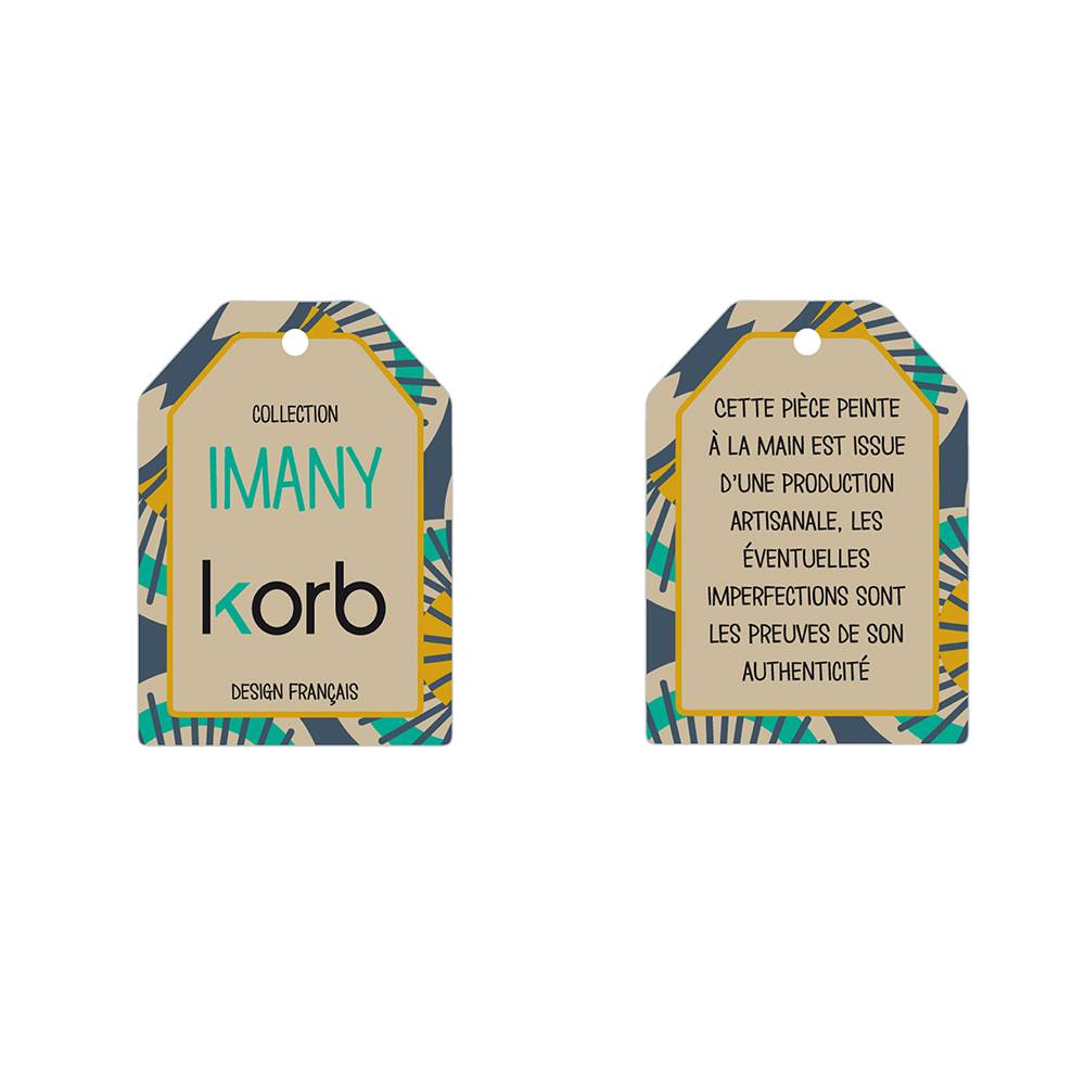Amadeus - Taza Imany 30 cl lote de 4 gres decorado 12,5 x 9,5 x 8 cm - AMADEUS - Imagen 2