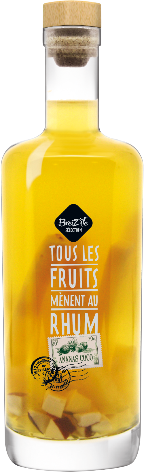 Breiz'ile - Breiz'ile - Rhum arrangés Ananas Coco 70 cl