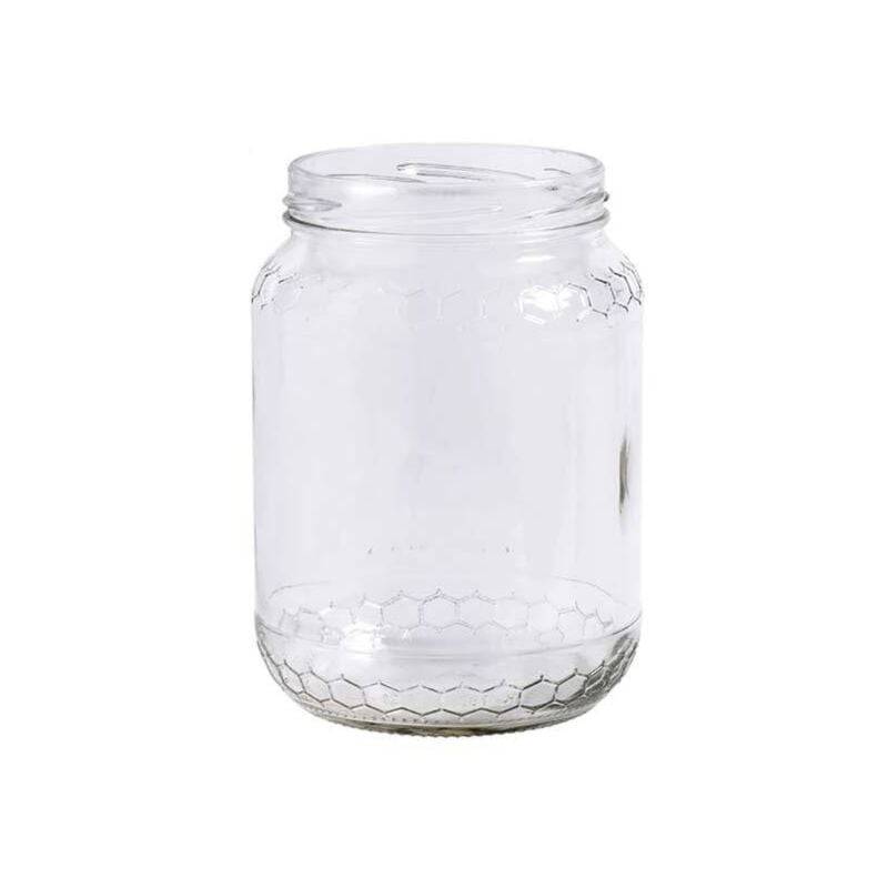 Tarro de vidrio para miel cilíndrico transparente L.8.2 cm H.8.2 cm - La jocondienne