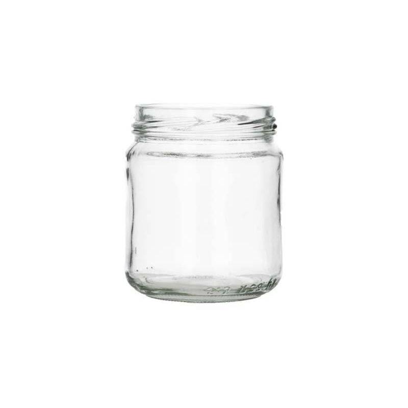 Pot en verre pour miel cylindrique transparent 212 ml modèle TO63 - La jocondienne