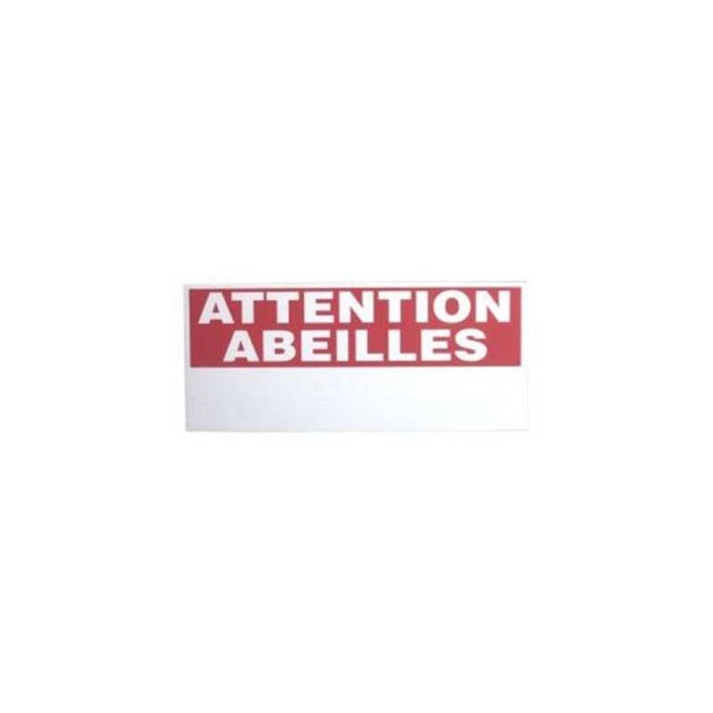 Panneau rucher attention abeilles L.30.0 cm l.17.0 cm H.17.0 cm rectangulaire - La jocondienne