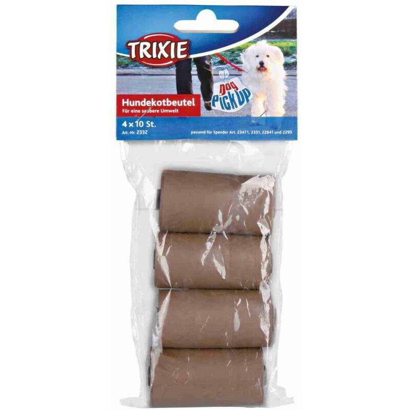 Sacs ramasse crottes biodégradables brun Ø10 rouleaux - Trixie - Imagen 2