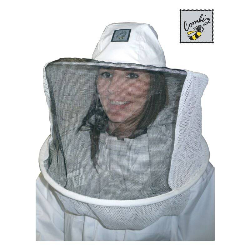 Voile apiculteur confort coton blanc L.30 cm P.20 cm - La jocondienne