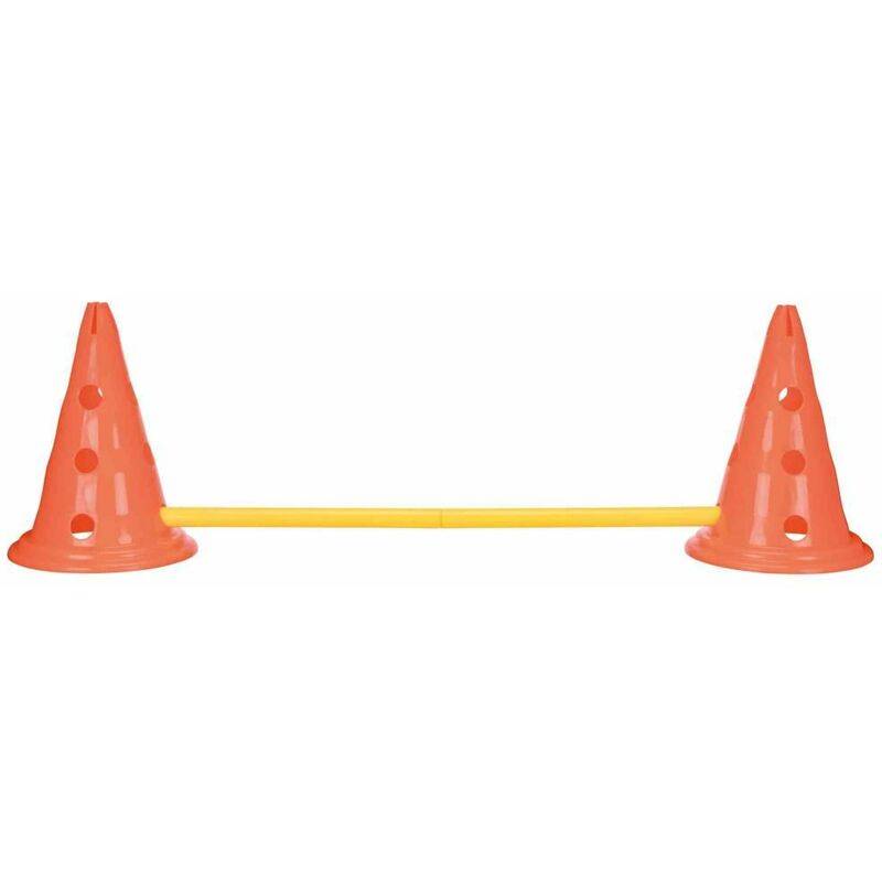 Lot de 3 activités d'obstacle plastique orange et jaune Ø23×30 cm H.78 cm - Trixie - Imagen 4