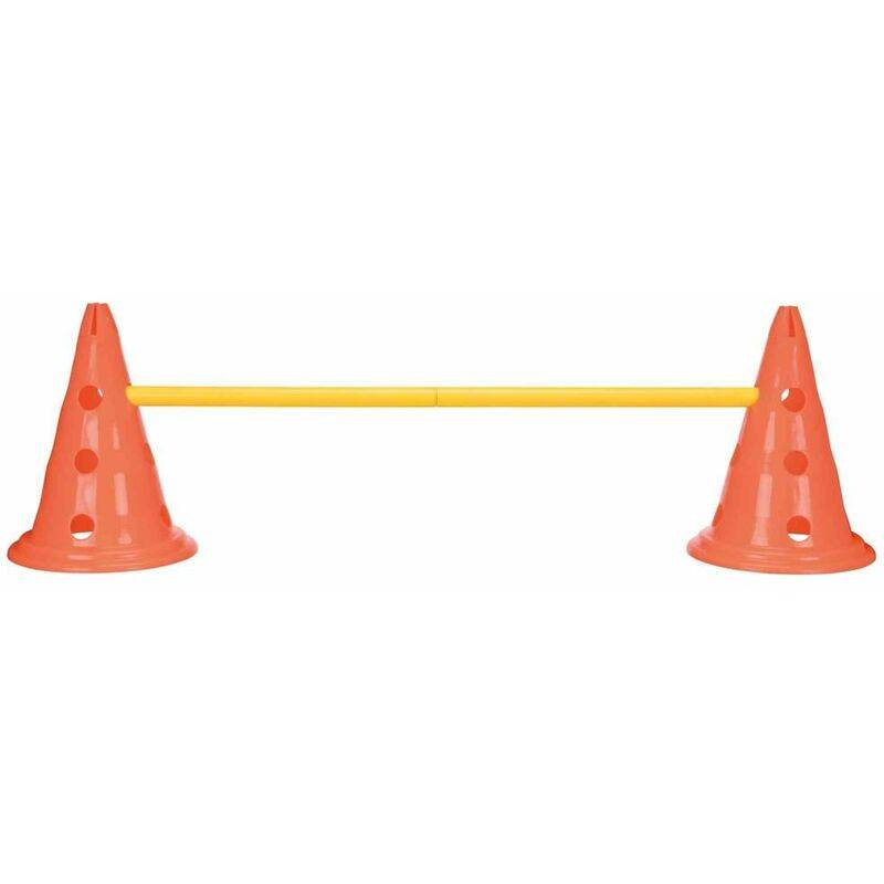 Lot de 3 activités d'obstacle plastique orange et jaune Ø23×30 cm H.78 cm - Trixie - Imagen 2