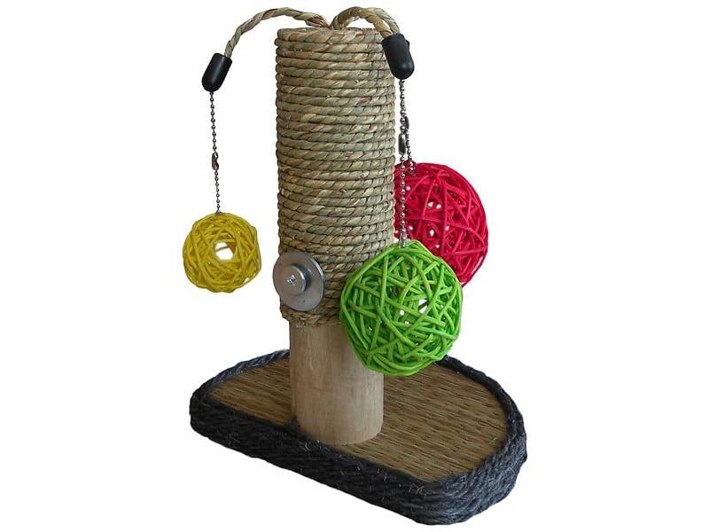 Tyrol - Árbol para conejo manzano madera junco de mar 14x19x26cm – AGROBIOTHERS - Imagen 2