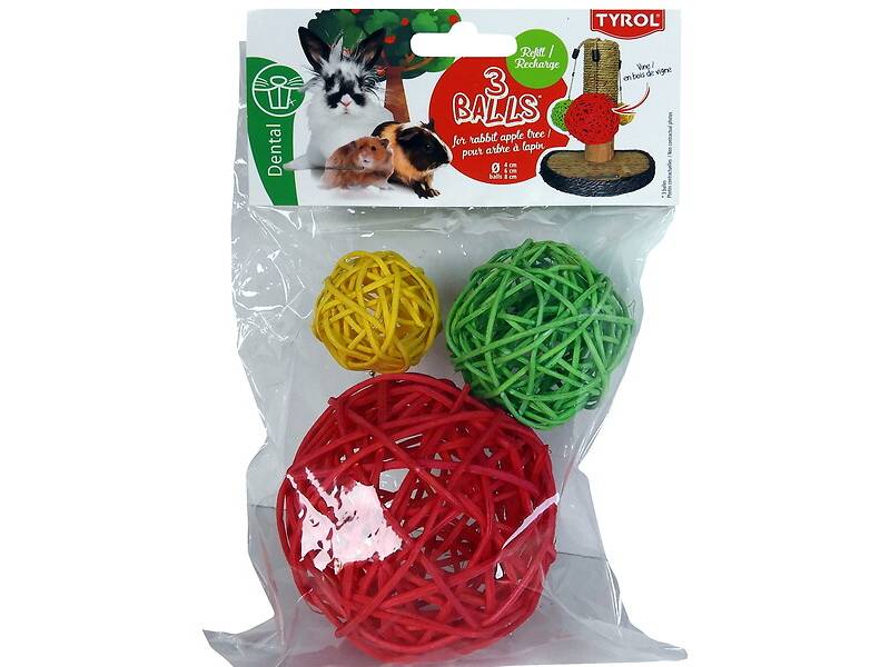 Tyrol - Rechage boules arbre à lapin bois de vigne 3 pièces – AGROBIOTHERS