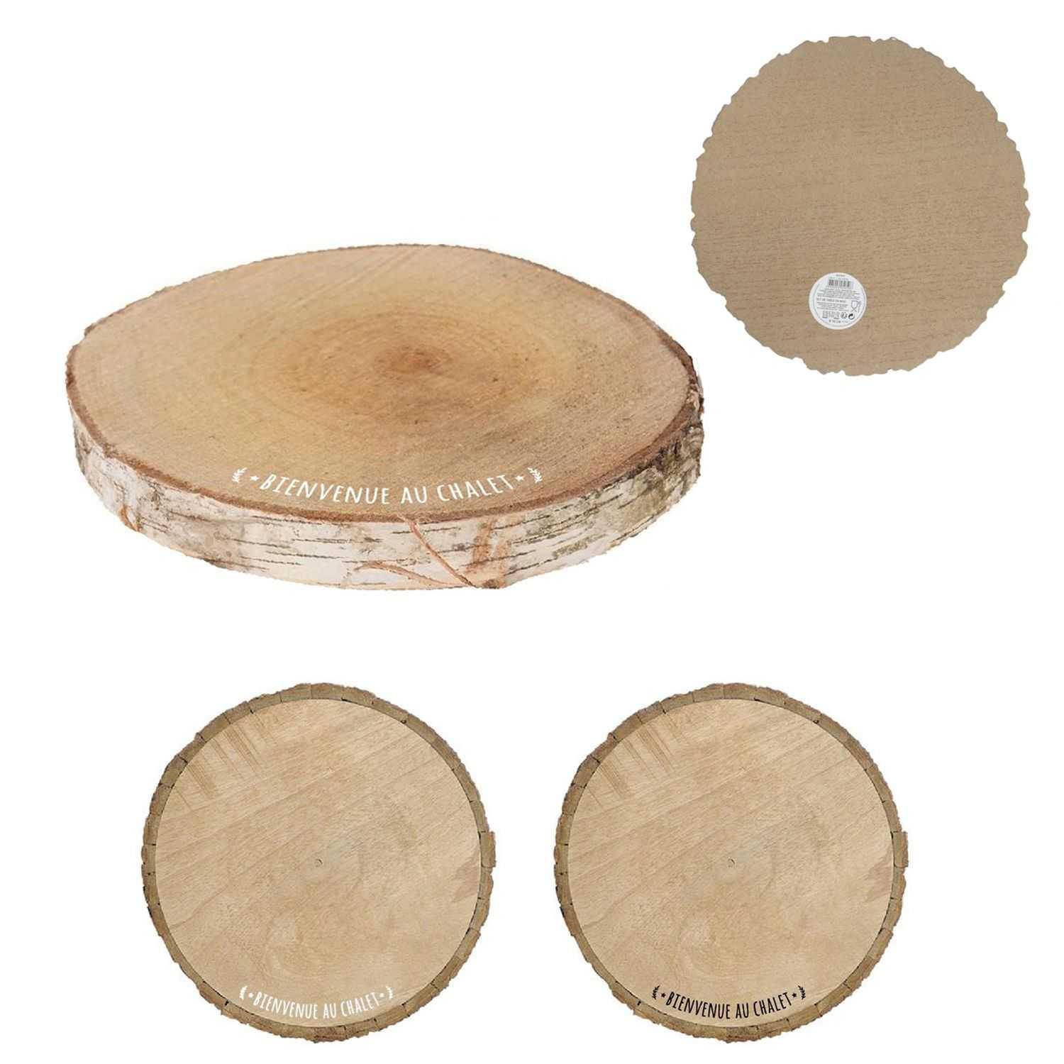 Dessous d'assiette rondin bois – BIENVENUE AU CHALET