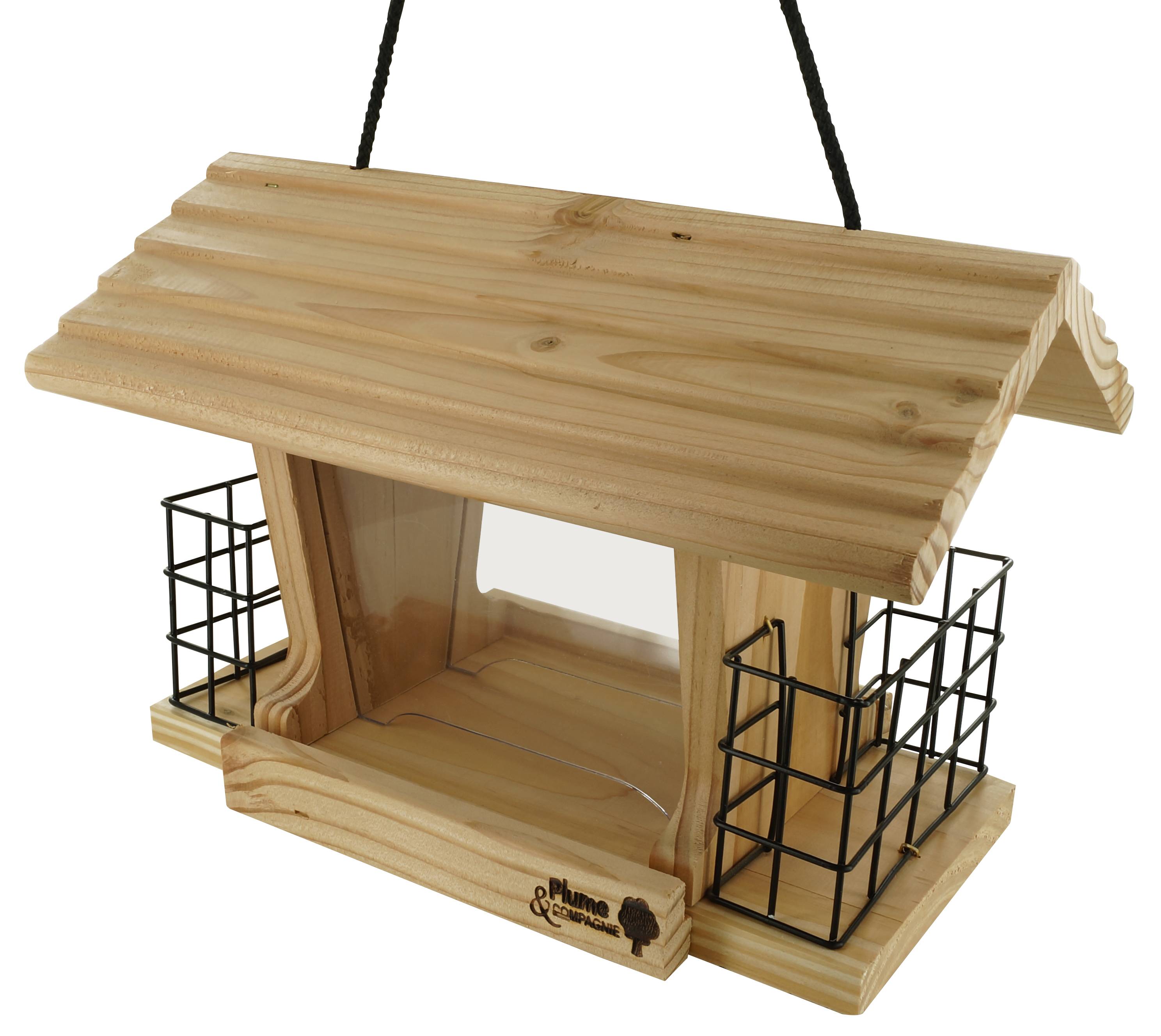 Plume & compagnie - Mangeoire maisonnette DOUBLE pour graines, vers et pains - Plume & COMPAGNIE - Imagen 2