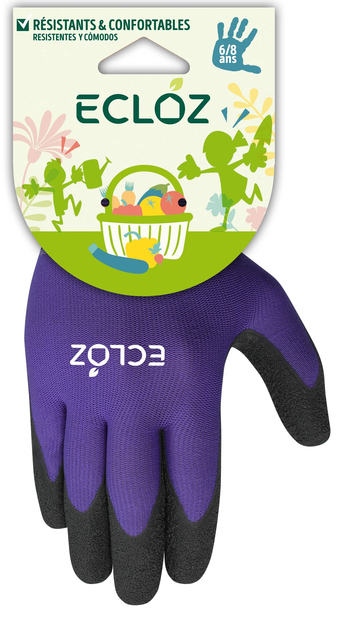 Ecloz - Gants jardinage enfants violet T6/8 ans - ECLOZ - Imagen 1