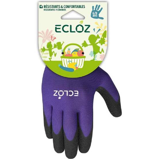 Ecloz - Gants jardinage enfants violet T6/8 ans - ECLOZ - Image 2