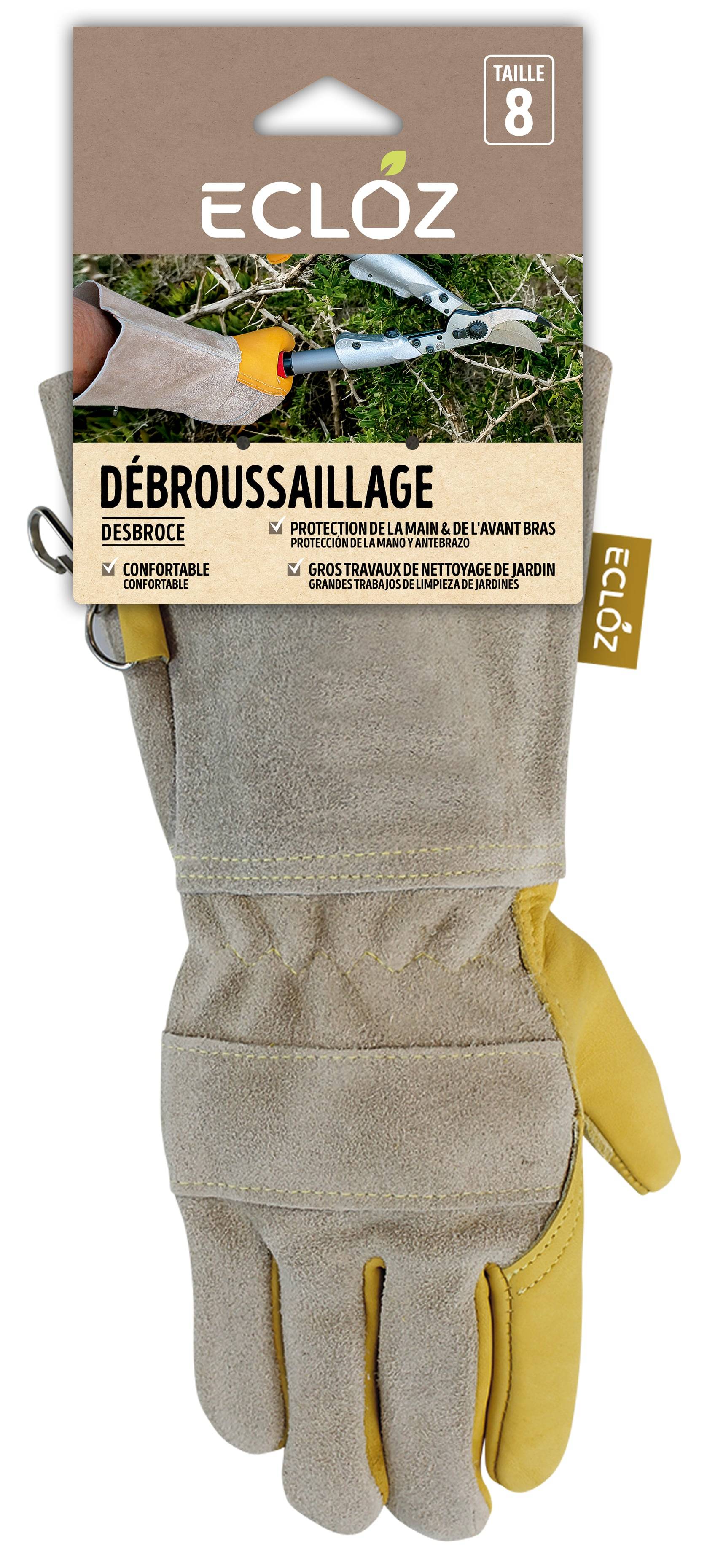 Ecloz - Gants débroussaillage taille 08 - ECLOZ