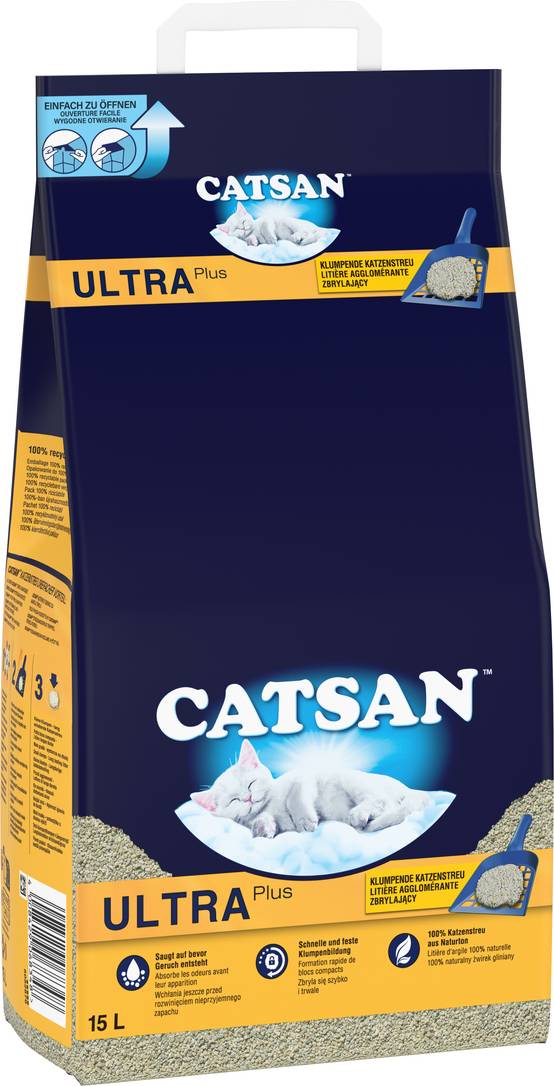 Catsan - Litière pour chat agglomérante plus 15L – CATSAN - Image 1
