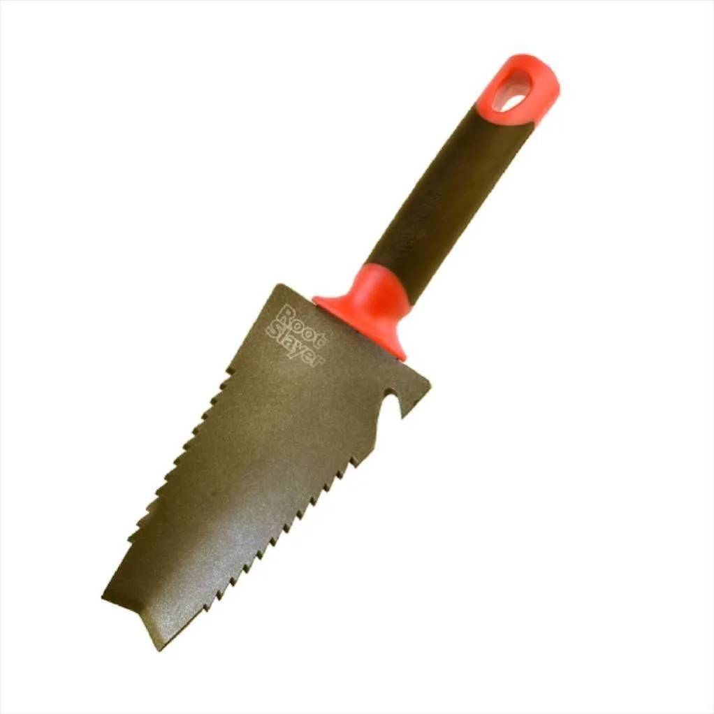 Transplantoir dentelé multifonctions acier rouge L.32.5 cm l.9.5 cm H.4.5 cm - Venteo