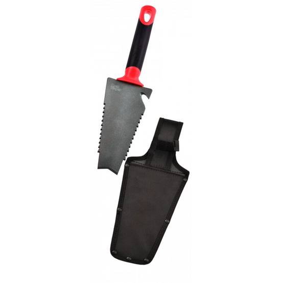 Transplantoir dentelé multifonctions acier rouge L.32.5 cm l.9.5 cm H.4.5 cm - Venteo - Image 4