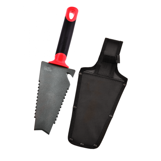 Transplantoir dentelé multifonctions acier rouge L.32.5 cm l.9.5 cm H.4.5 cm - Venteo - Image 6