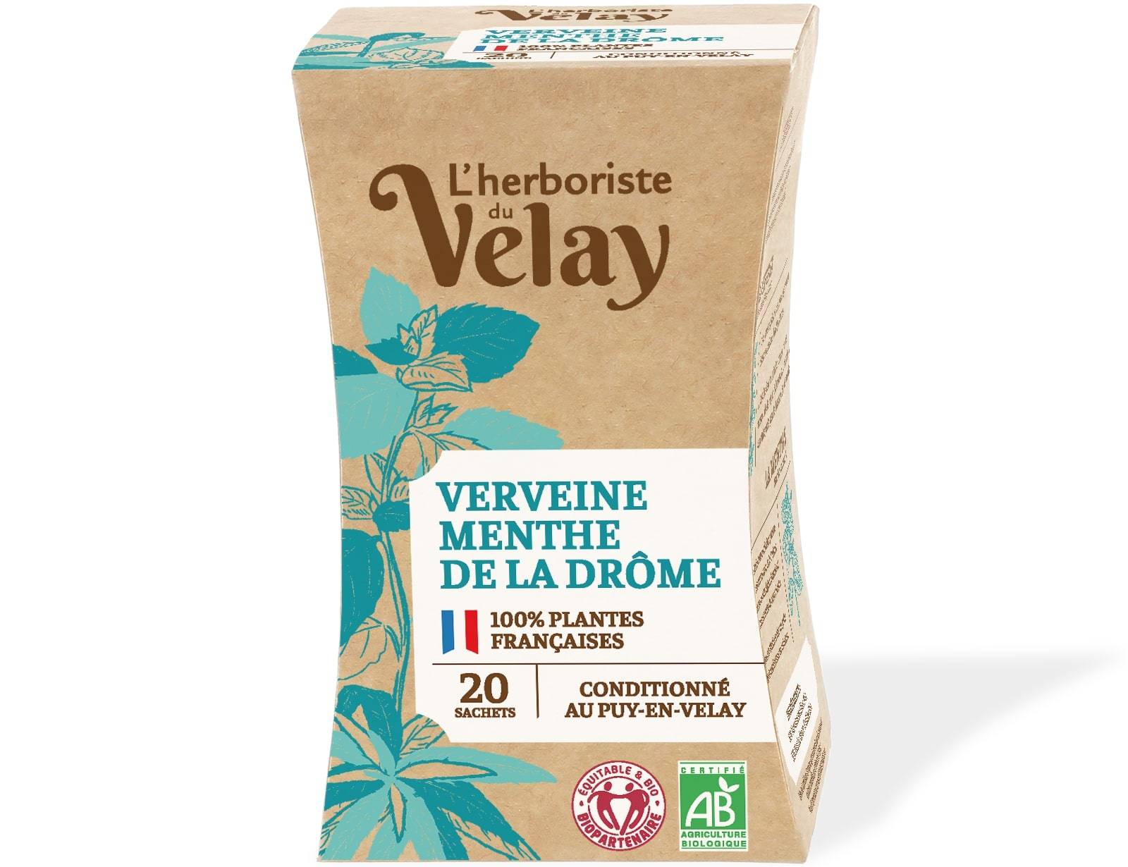 Herboriste du Velay - Infusión BIO verbena y menta x20 - L'Herboriste du Velay
