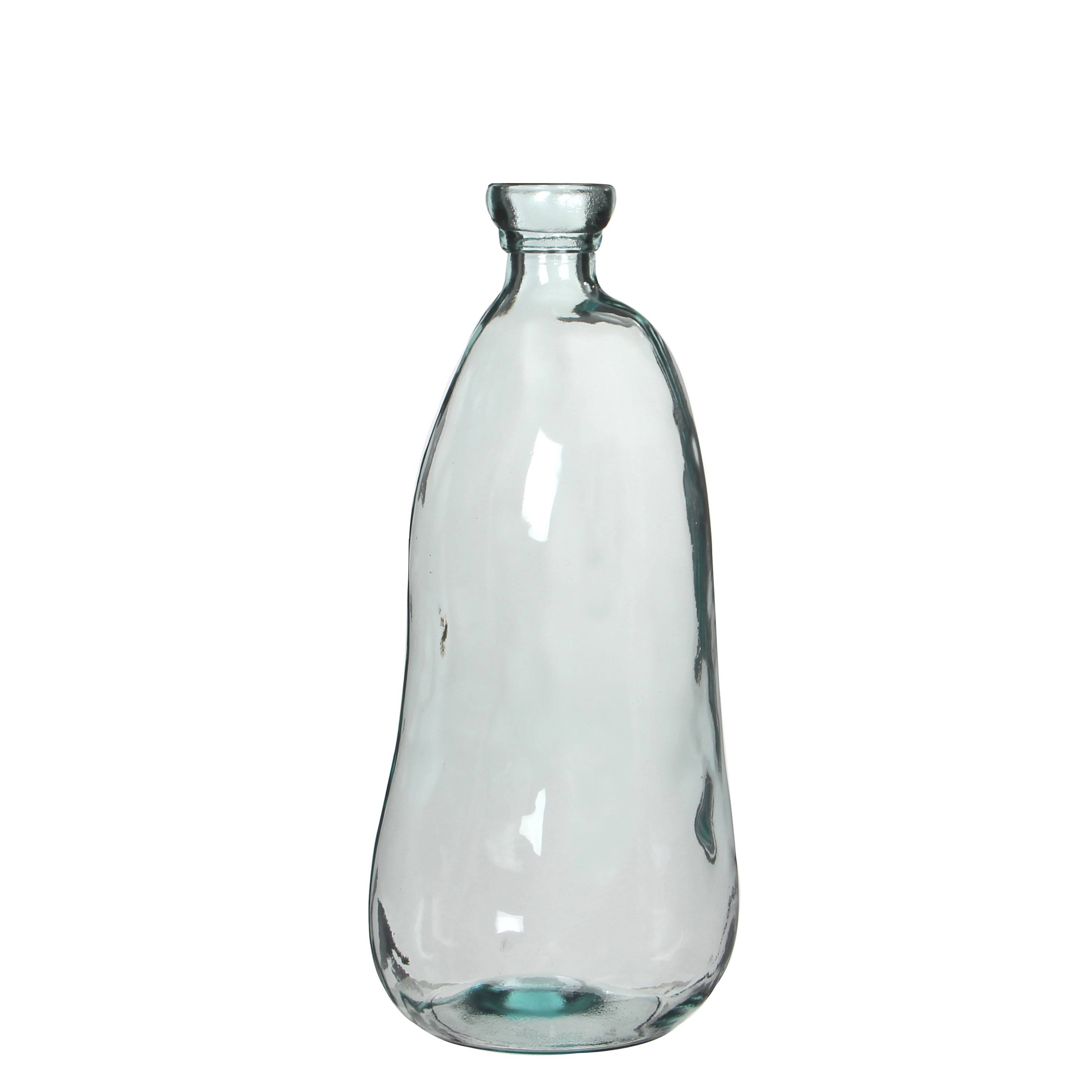 Vase Bouteille Verre Recyclé Transparent – MICA DECORATIONS - Image 1