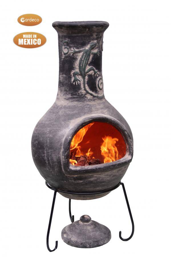 Gardeco - Gardeco - Cheminée mexicaine Iguana grise - Ø.55 x H.125 cm