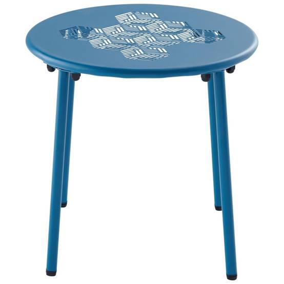 Ecloz - Table d'appoint acier Ø.40cm bleu cobalt Tendance ECLOZ - Image 2
