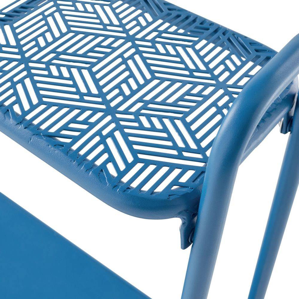 Sans Marque - Etagère de jardin acier bleu cobalt Tendance - ECLOZ - Imagen 2