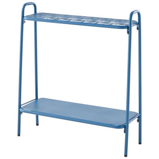 Sans Marque - Etagère de jardin acier bleu cobalt Tendance - ECLOZ - Image 1