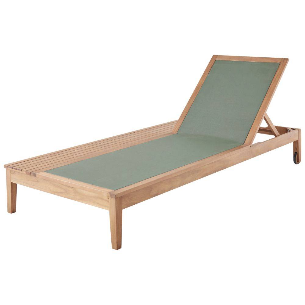 Sans Marque - Ecloz - Tumbona Valentina Kaki L.210 x l.100 x H.30 cm - Imagen 1