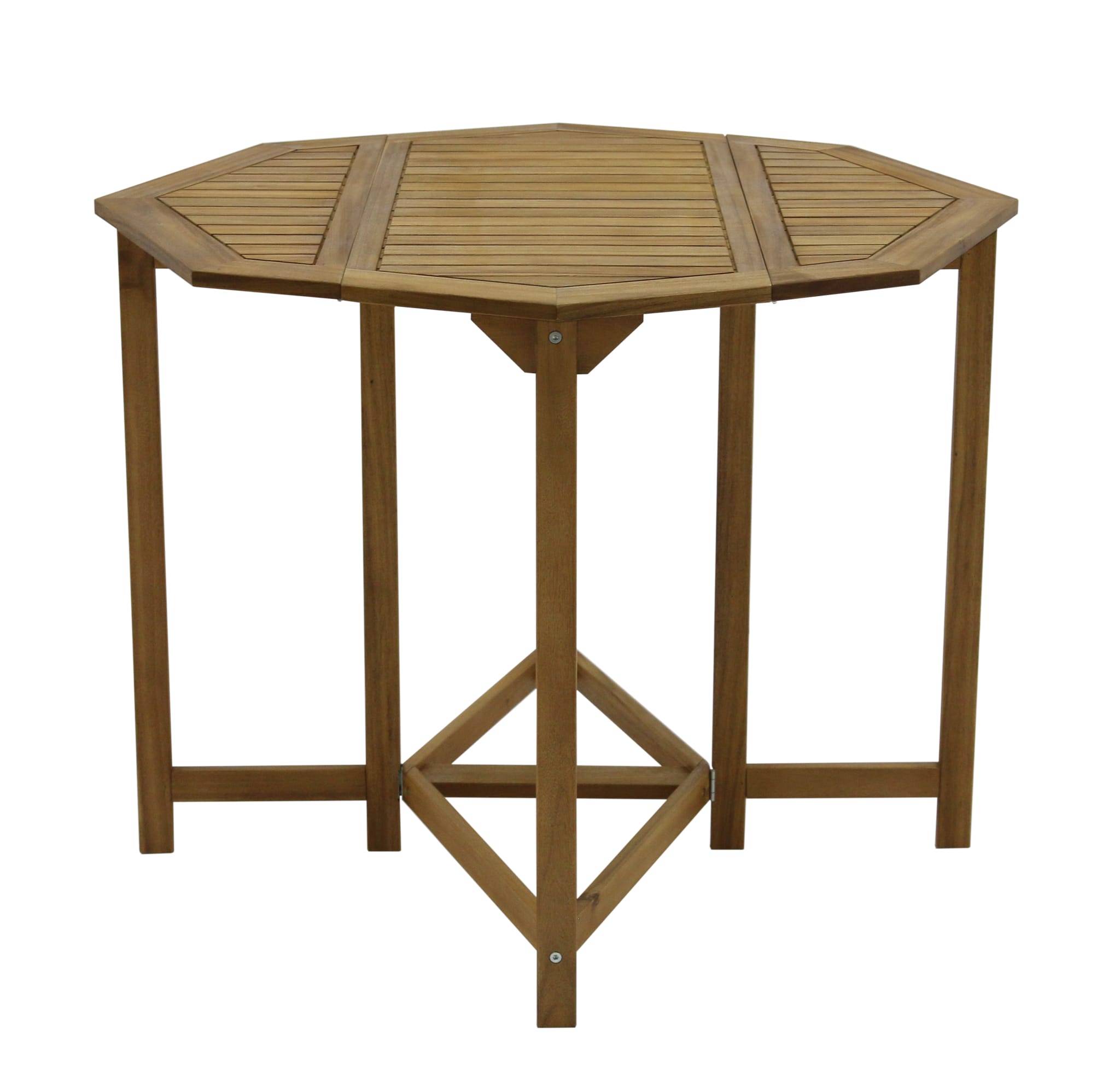 Ecloz - Table de jardin hexagonale pliable acacia 4 personnes Sunny ECLOZ - Imagen 1