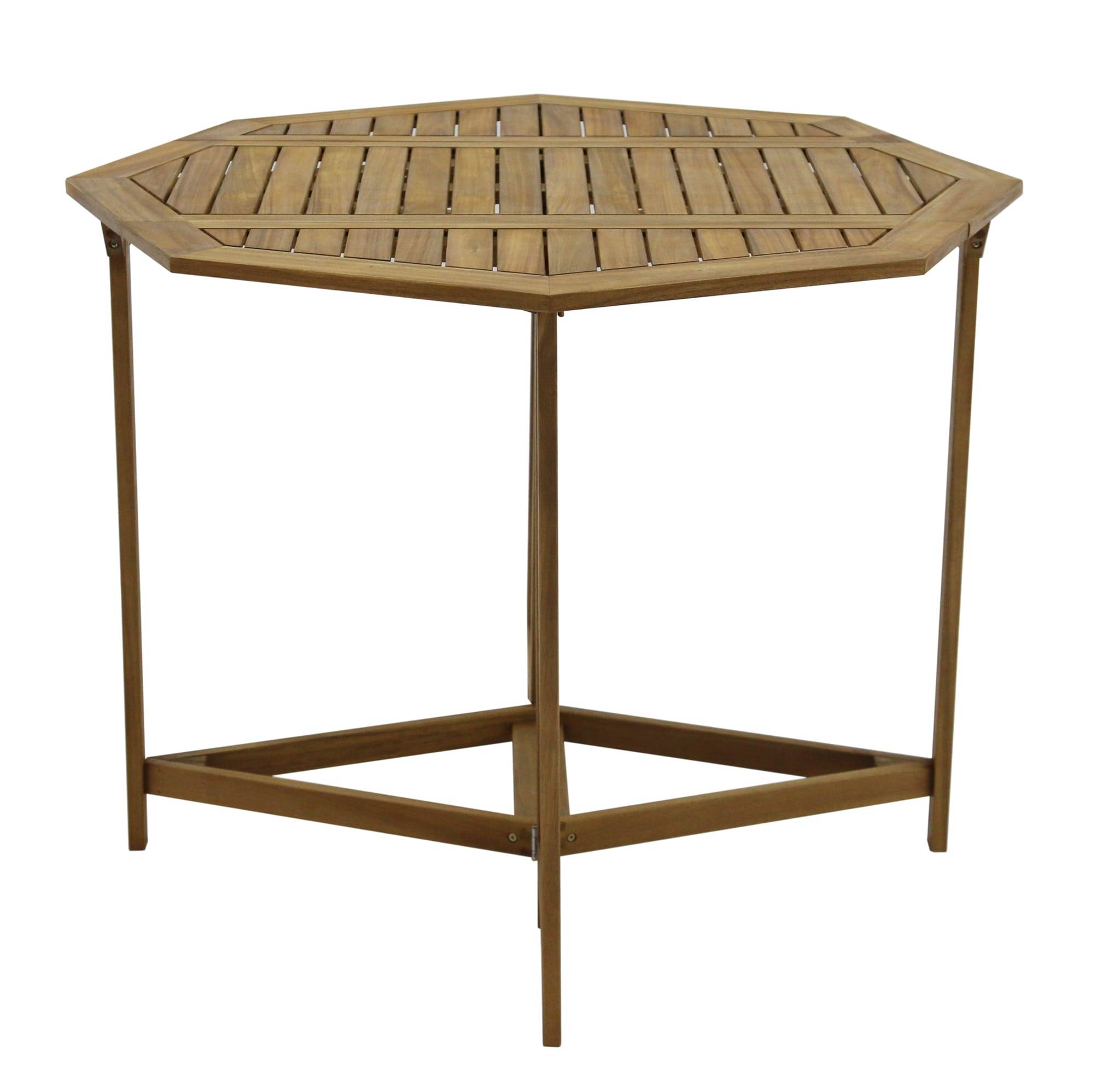 Ecloz - Table de jardin hexagonale pliable acacia 4 personnes Sunny ECLOZ - Imagen 3