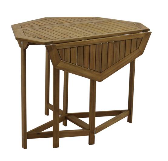 Ecloz - Table de jardin hexagonale pliable acacia 4 personnes Sunny ECLOZ - Image 6
