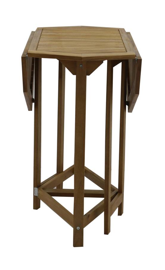 Ecloz - Table de jardin hexagonale pliable acacia 4 personnes Sunny ECLOZ - Image 4