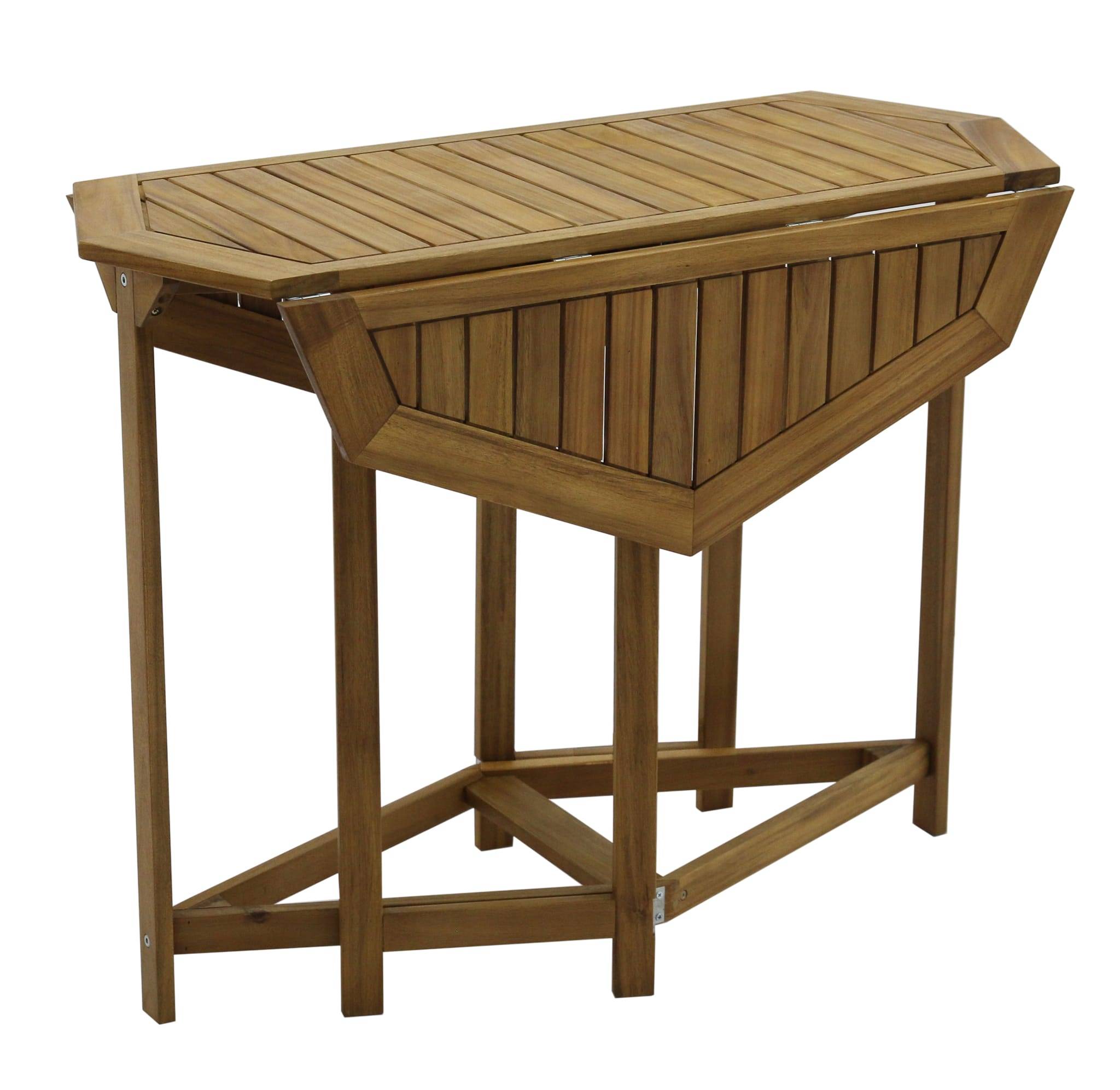 Ecloz - Table de jardin hexagonale pliable acacia 4 personnes Sunny ECLOZ - Imagen 5