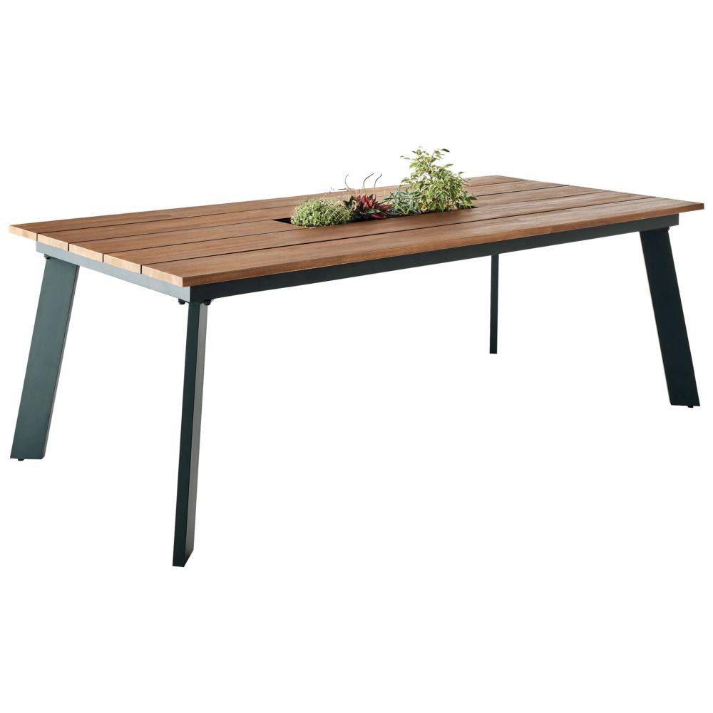 Ecloz - Ecloz - Mesa Jungle de madera de acacia L.210 x l.102 x H.75.5 cm - Imagen 1