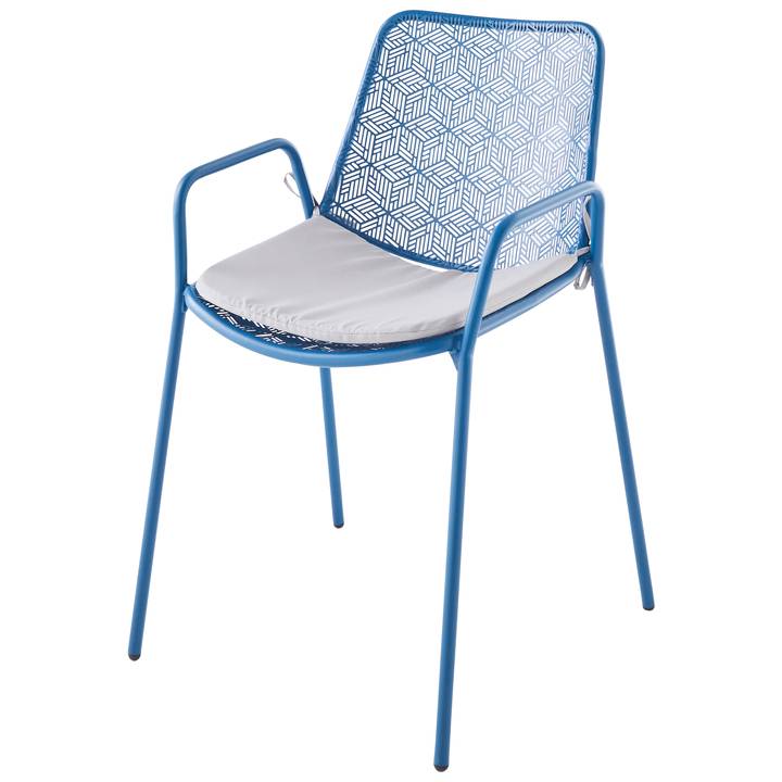 Ecloz - Ecloz - Fauteuil en acier Evolution Bleu - L.55 x l.40 x H.81 cm - Imagen 1