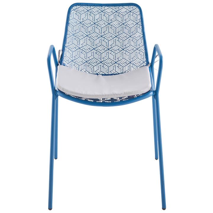 Ecloz - Ecloz - Fauteuil en acier Evolution Bleu - L.55 x l.40 x H.81 cm - Imagen 5