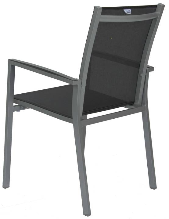 Fauteuil Levanto Aluminium Graphite Textilène Gris Argent - Image 2