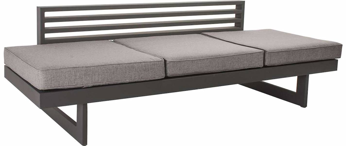 Canapé/Bain de soleil Holly Alu Anthracite Textilène Carbone - Imagen 1
