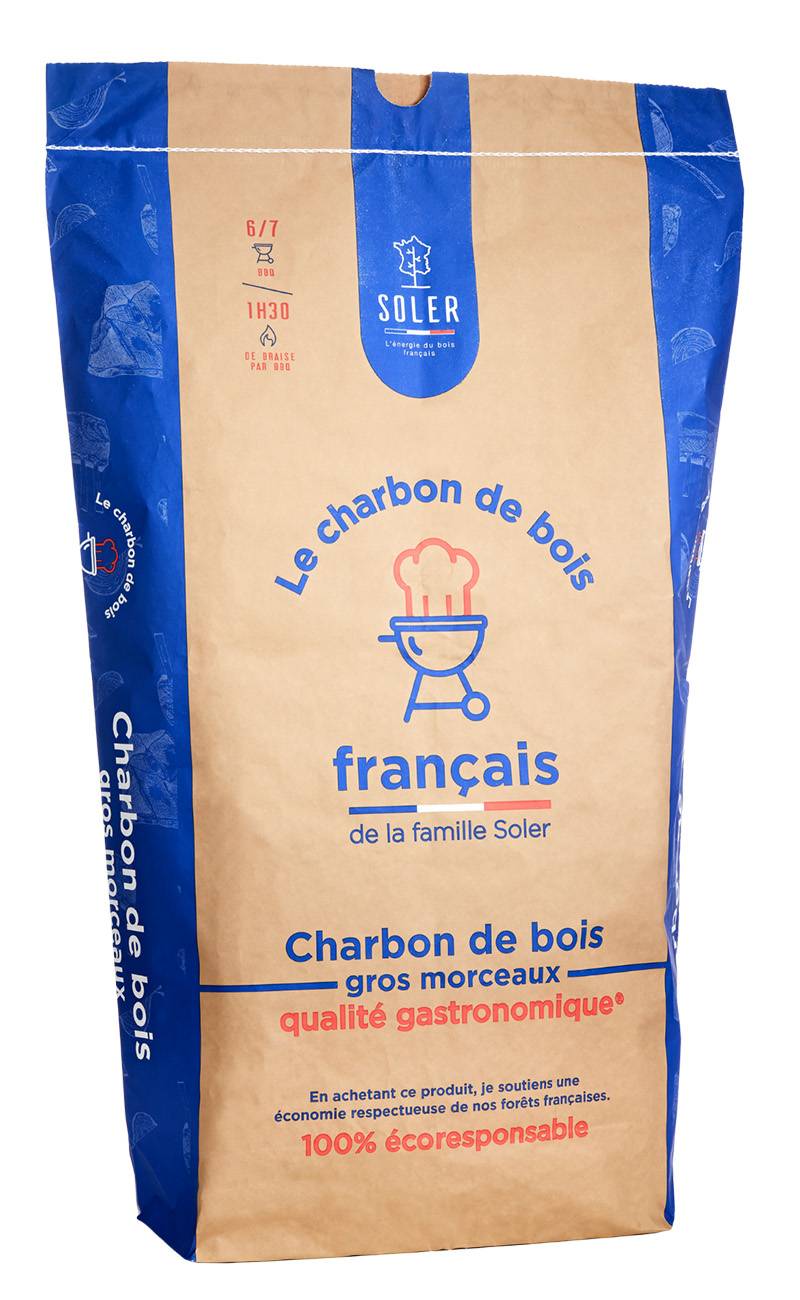 Charbon De Bois Gros Morceaux - SOLER - Imagen 1