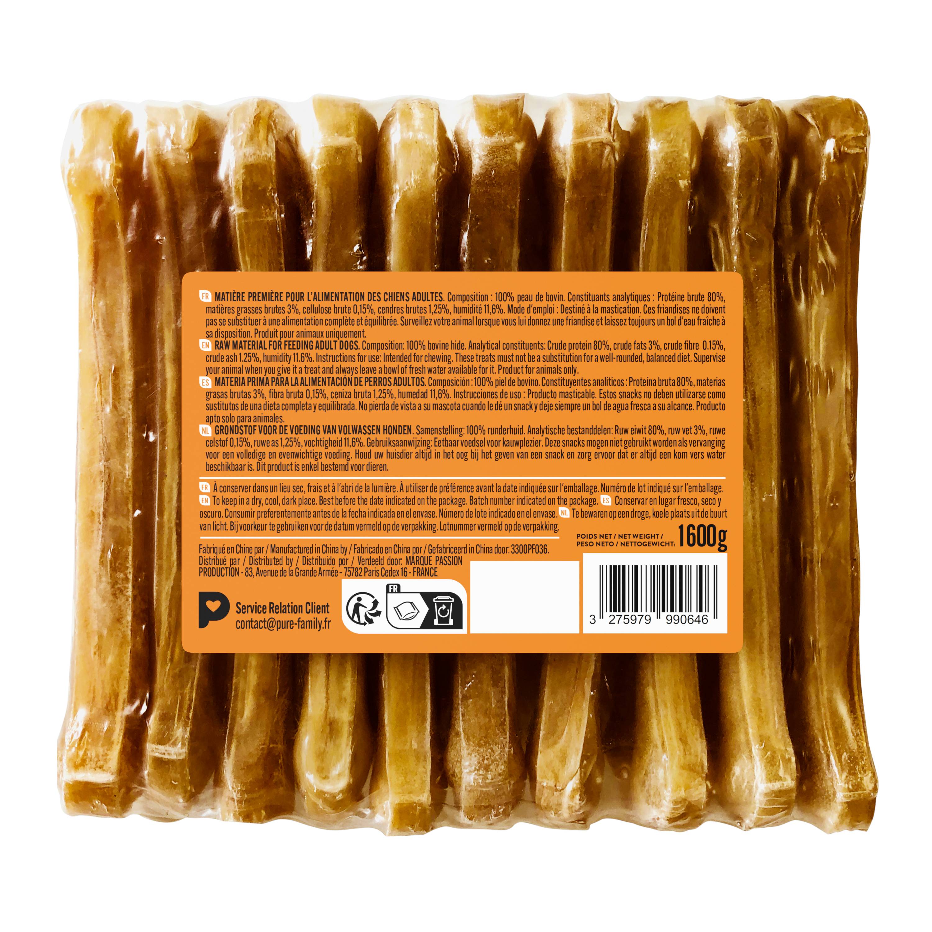 Pure Family - Os pressés à mâcher pour chien de grande taille x10 - Pure Family - Image 2