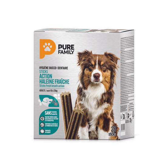 Pure Family - Stick dentaire haleine fraiche pour chien de taille moyenne x28 - Pure Family - Image 1