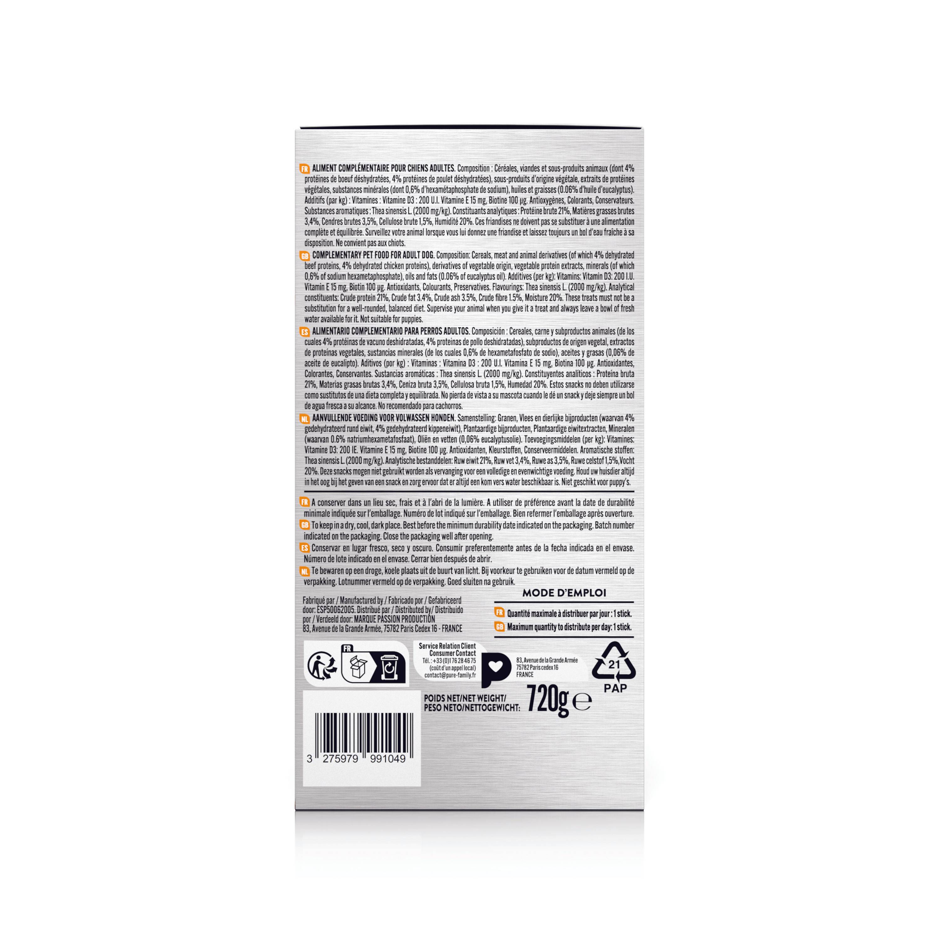 Pure Family - Stick dentaire haleine fraiche pour chien de taille moyenne x28 - Pure Family - Image 4