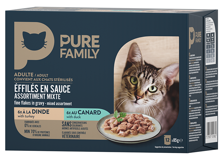 Pure Family - Effilés en sauce chat dinde/canard 12 x 85 g - PURE FAMILY - Image 3
